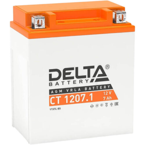 Мото АКБ Delta Battery AGM 7.1 А/ч обратной полярности 114*70*132 100 А