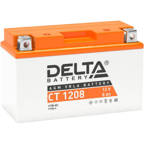 Мото АКБ Delta Battery AGM 8 А/ч прямой полярности 150*66*95 130 А