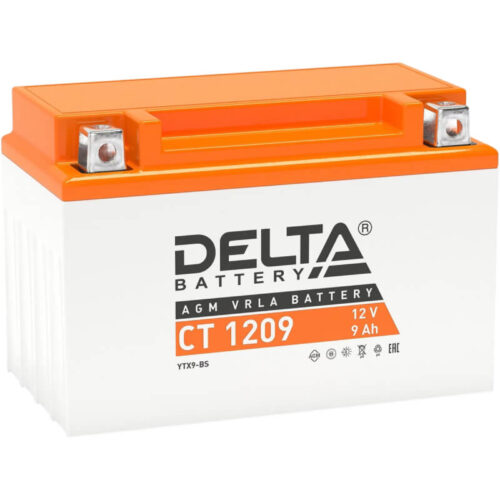 Мото АКБ Delta Battery AGM 9 А/ч прямой полярности 150*86*108 135 А