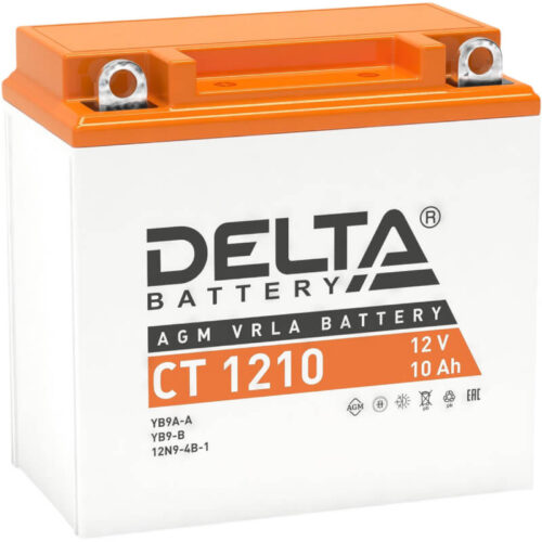 Мото АКБ Delta Battery AGM 1210 10 А/ч прямой полярности 137*77*135 100 А