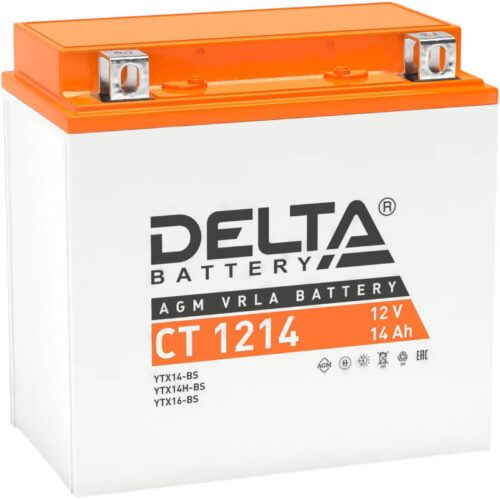 Мото АКБ Delta Battery AGM 14 А/ч прямой полярности 151*88*147 200 А