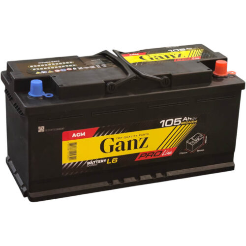 Аккумулятор GANZ AGM 105 А/ч 950 А обратной полярности