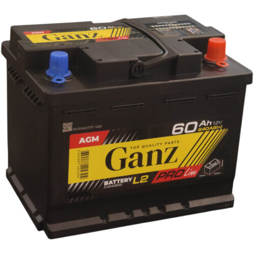 Аккумулятор GANZ AGM 60 А/ч 640 А обратной полярности