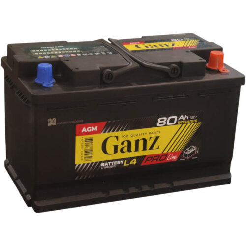 Аккумулятор GANZ AGM 80 А/ч 800 А обратной полярности