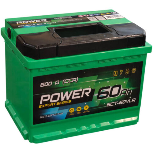 Аккумулятор Power 60 А/ч 600 А обратной полярности