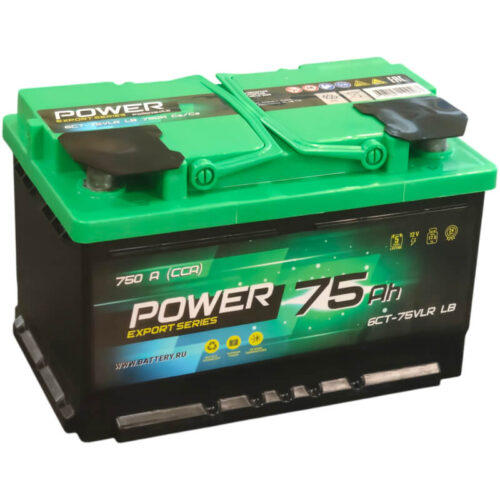 Аккумулятор Power 75 А/ч 750 А обратной полярности (278*175*175)