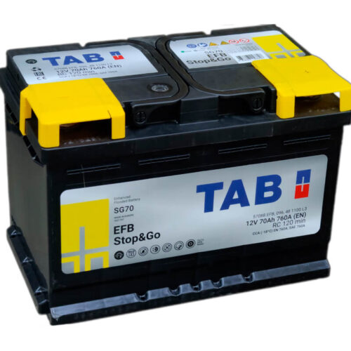 Аккумулятор TAB (Topla) EFB 70 А/ч 760 А обратной полярности