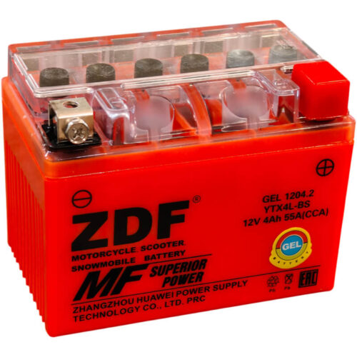 ZDF Moto Battery GEL 1204.2 YTX4L-BS 12 V 4 А/ч 55 А обратной полярности
