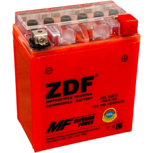 ZDF Moto Battery GEL 1207.3 12 V 7 А/ч 100 А обратной полярности