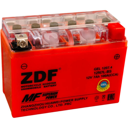ZDF Moto Battery GEL 1207.4 12 V 7 А/ч 100А обратной полярности