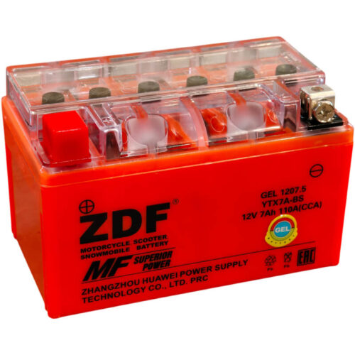ZDF Moto Battery GEL 1207.5 12 V 7 А/ч 110 А прямой полярности