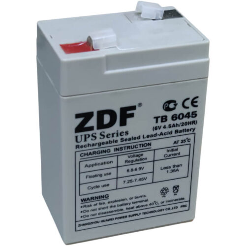 ZDF TB6045 тяговая 6 V 4,5 А/ч прямой полярности