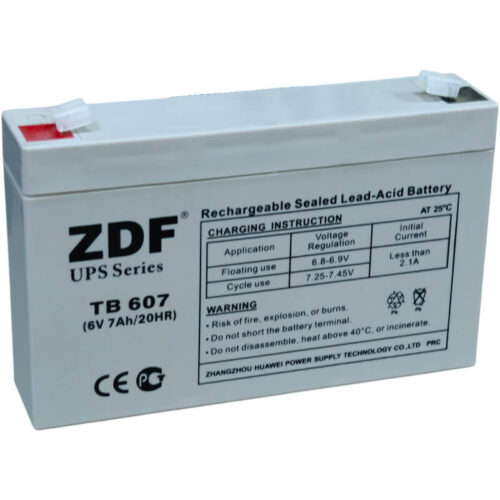 ZDF TB607 тяговая 6 V 7 А/ч прямой полярности