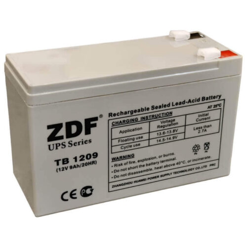 ZDF TB1209 тяговая 12 V 9 А/ч прямой полярности