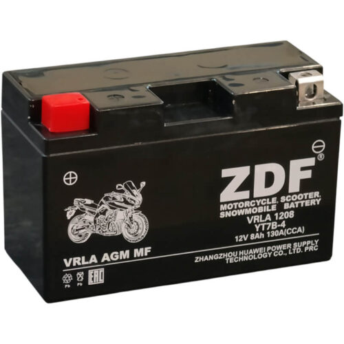 ZDF Moto Battery VRLA 1208 12 V 8 А/ч 135А прямой полярности