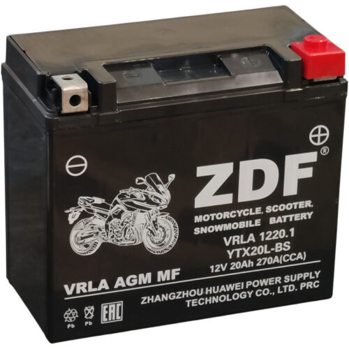 ZDF Moto Battery VRLA 1220.1 12 V 20 А/ч 270 А обратной полярности