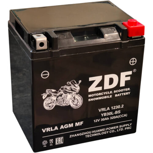 ZDF Moto Battery VRLA 1230.2 12 V 30 А/ч 320 А обратной полярности